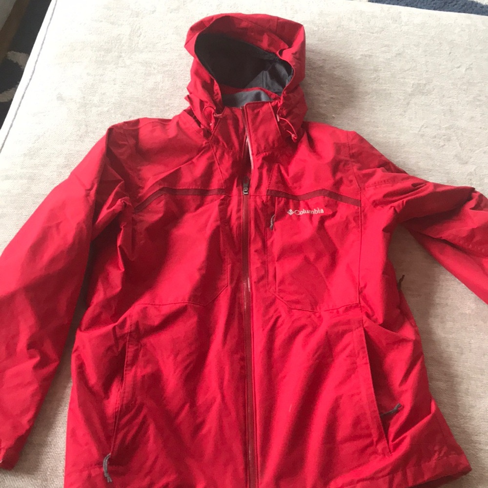 Men’s red Columbia jacket